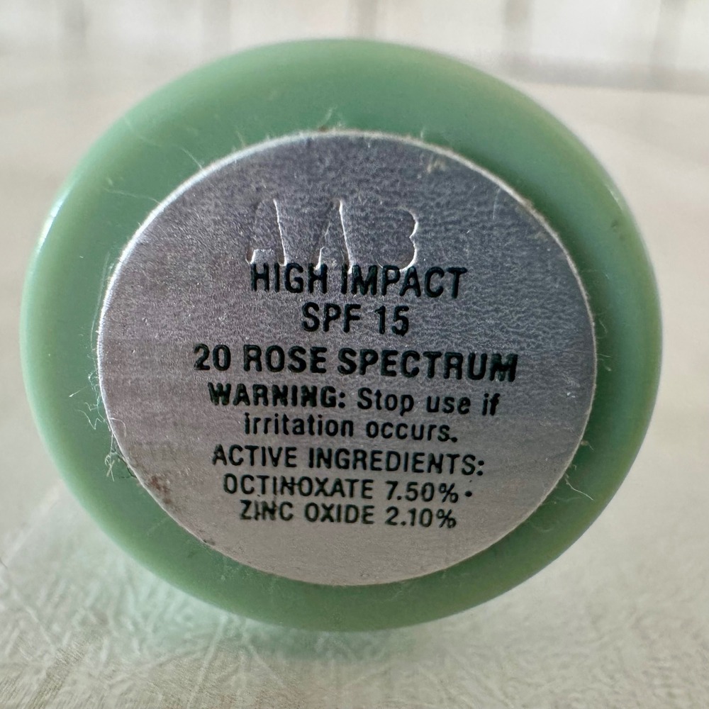 Clinique 20 Rose Spectrum High Impact SPF 15 Lipstick Pink Shimmer Green Case - Picture 3 of 4